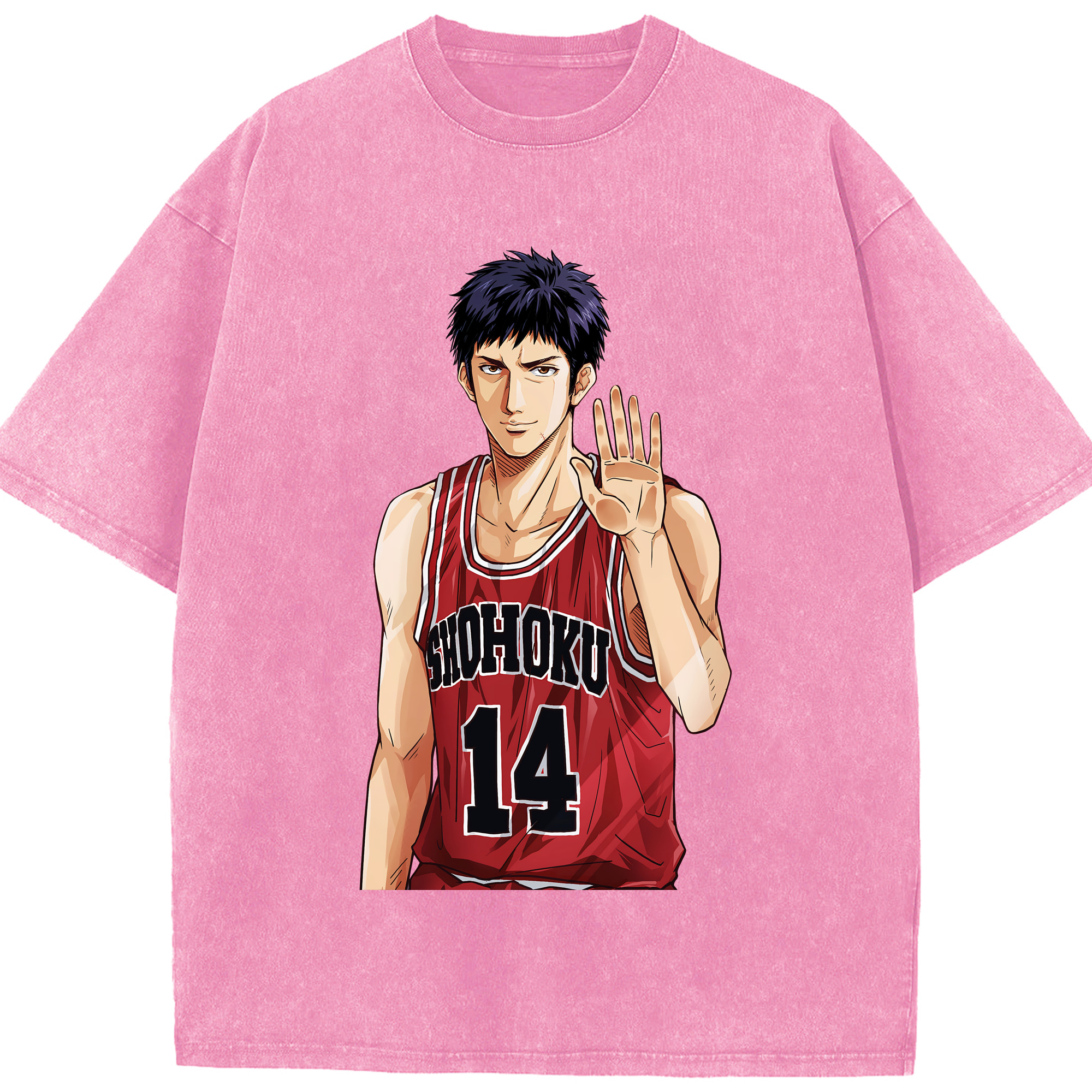 （画像用） SLAM DUNK／スラムダンク 綿100% ヴィンテージ風 半袖Tシャツ（フロントプリント）